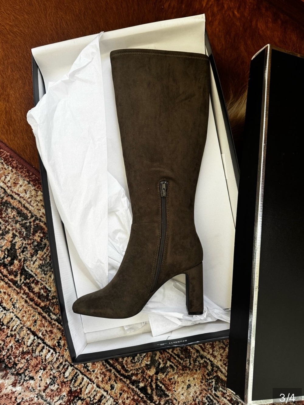 NIB Madden Girl Tall Knee High Suede Boots in Olive Fab Size 8.5 - Picture 3 of 6
